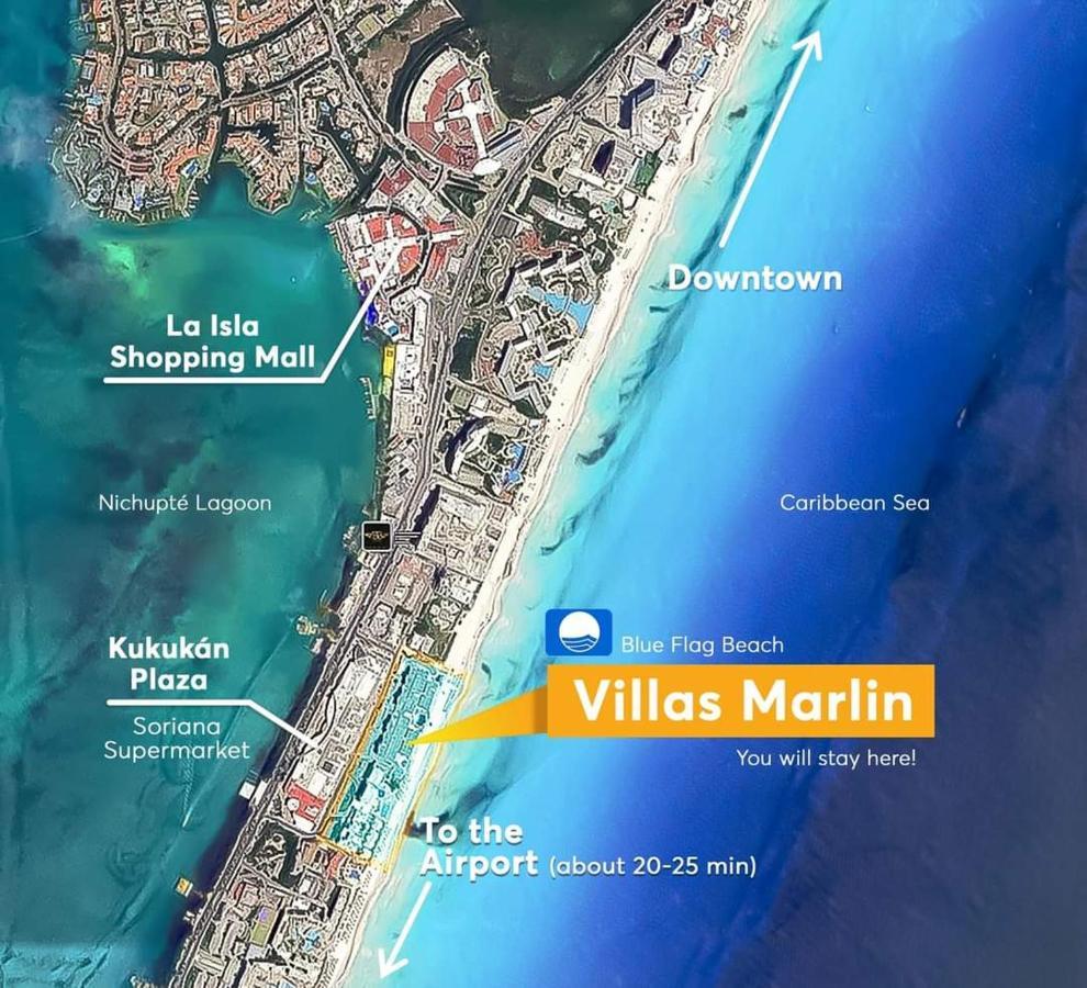 坎昆Marlin Turquesa Departamentos Frente Al Mar公寓 外观 照片